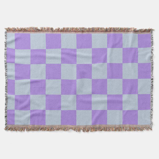 Mjuk blå och lavender Kontrollerad Filt (Framsidan)