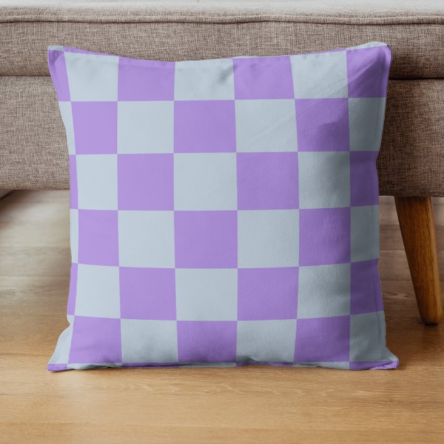 Mjuk blå och lavender Kontrollerad Kudde (Skapare uppladdad)