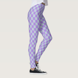 Mjuk blå och lavender Kontrollerad Leggings