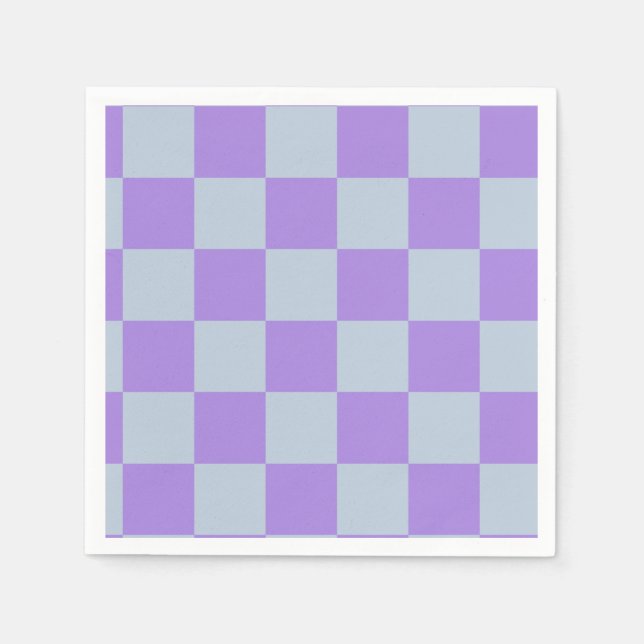 Mjuk blå och lavender Kontrollerad Pappersservett (Framsidan)