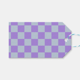 Mjuk blå och lavender Kontrollerad Presentetikett