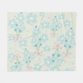 Mjuk blå och Rosa harmoni Fleecefilt