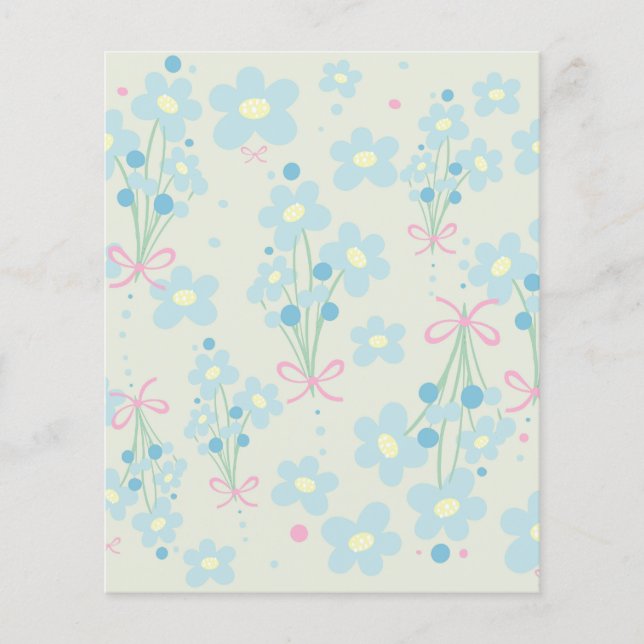 Mjuk blå och Rosa harmoni Flygblad (Framsidan)