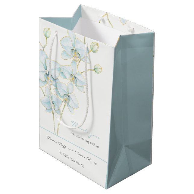 Mjuk blå orchid Bröllop (Baksidan Vinklad)