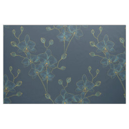 Mjuk blå Orchid Fabric Tyg