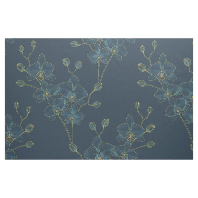 Mjuk blå Orchid Fabric Tyg (Fat Quarter)