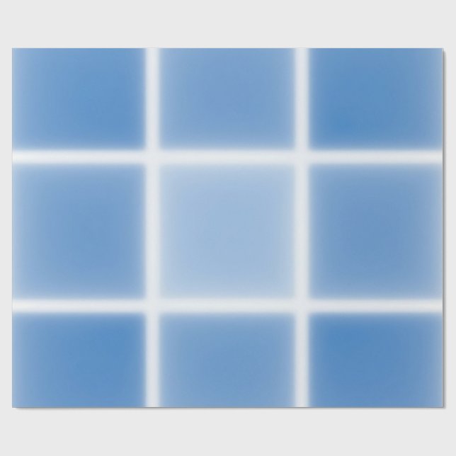 Mjuk Blå Rutig Kakel Mönster Presentpapper (Platt)