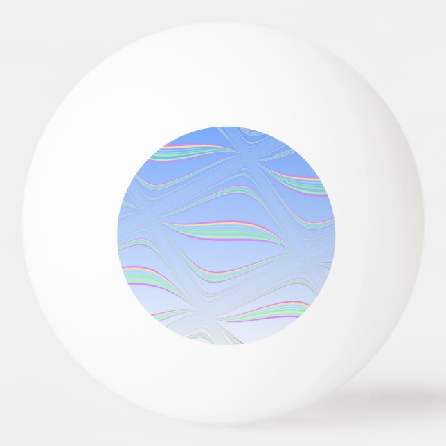 Mjuk Blå Vågdesign Pingisboll (Framsidan)