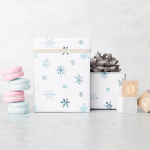 Mjuk Blå Vinter Jul Akvarell Design