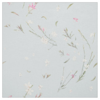 Mjuk Blågrå Gaura Akvarellblomma Tyg