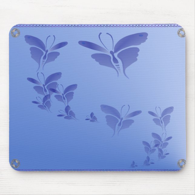 Mjuk blåttfjäril Mousepad Musmatta (Framsidan)