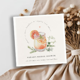 Mjuk Blekröd Rosa Orange Cocktail Bröllopsdusch Pappersservett