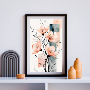 Mjuk blomharmoni poster
