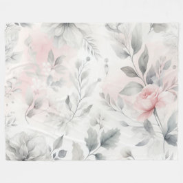 Mjuk Blommigt för Rosa Tvättar Fleecefilt