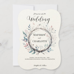 Mjuk Blommigt Gren Pressen Pastel Wildblomma Ram