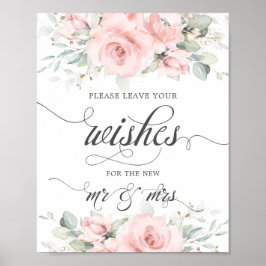 Mjuk  Blommigt Grey Bröllop Önskemål, fru ledamot Poster