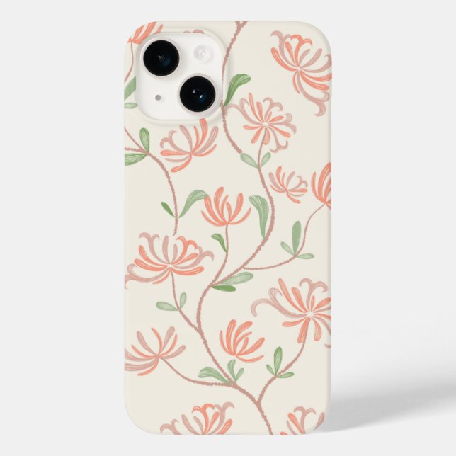 Mjuk Blommigt iphone case (Baksida)