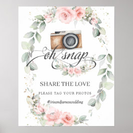 Mjuk  Blommigt  Kärlek-Märkrn Dina foton Poster