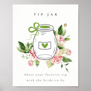 Mjuk  Blommigt Peony Tip Burk-Möhippa Poster