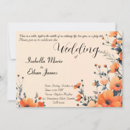 Mjuk blommigt - romantisk bröllopsinbjudan inbjudningar