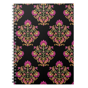 Mjuk blommigt, sömlös design. anteckningsbok