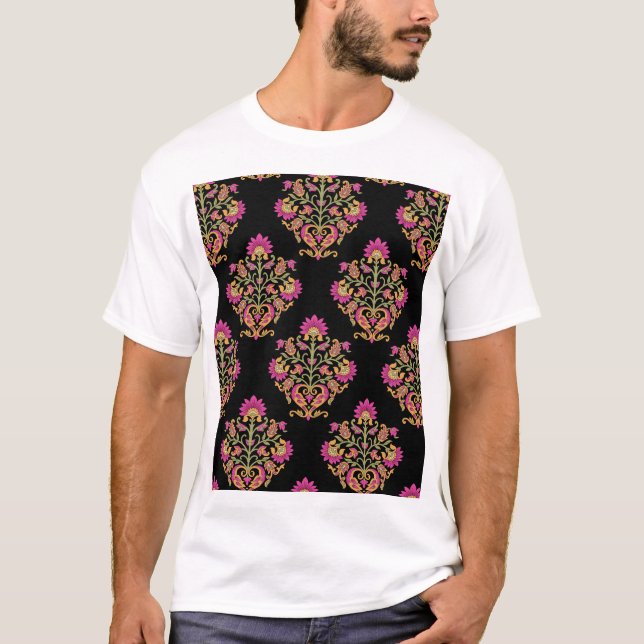 Mjuk blommigt, sömlös design. t shirt (Framsida)