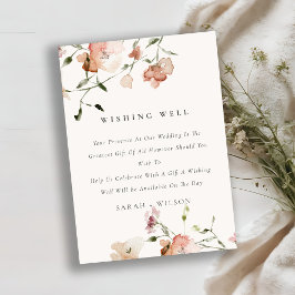 Mjuk Blommigt, Wishing-brunn Bröllop Tilläggskort