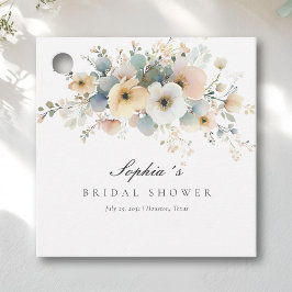 Mjuk blomning Elegant bröllopsdusch Gåvor Etiketter