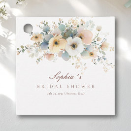 Mjuk blomning elegant bröllopsdusch gåvor etiketter