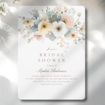 Mjuk blomning elegant bröllopsdusch