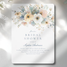 Mjuk blomning elegant bröllopsdusch