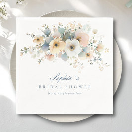 Mjuk blomning elegant bröllopsdusch pappersservett