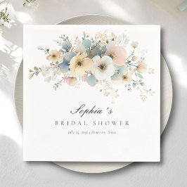 Mjuk blomning Elegant bröllopsdusch Pappersservett
