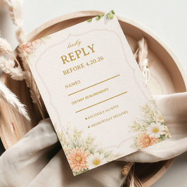 Mjuk blomster elegant respons OSA kort