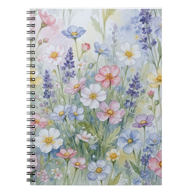 Mjuk blomster Mönster samling Anteckningsbok (Framsidan)