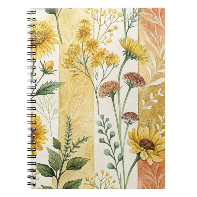 Mjuk blomster Mönster samling Anteckningsbok (Framsidan)
