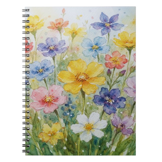 Mjuk blomster Mönster samling Anteckningsbok (Framsidan)