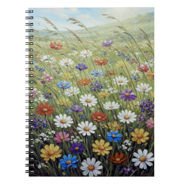 Mjuk blomster Mönstersamling Anteckningsbok (Framsidan)