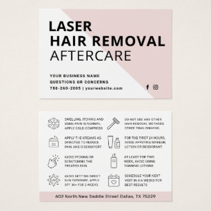 Mjuk Blush Modern Laser Hår Eftervård Guide Visitkort