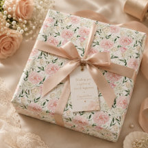 Mjuk Blush Peony & Ros Vattenfärg Blommönster