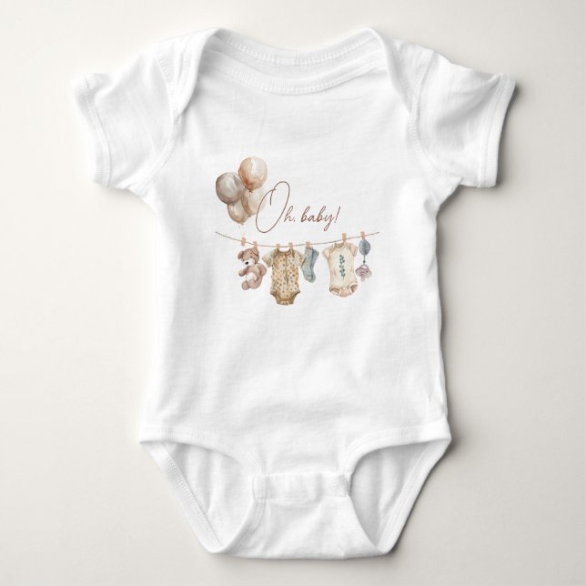 Mjuk Boho-Barnkläder för Neutralt Babykläder T Shirt (Framsida)
