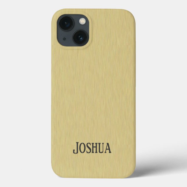 Mjuk Borstad Guld Design iPhone 4 Fodral (Baksida)