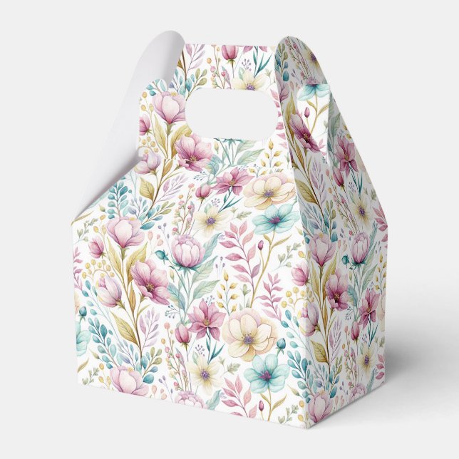 Mjuk botanisk påskblomsdesign presentaskar (Framsidan Sidan)
