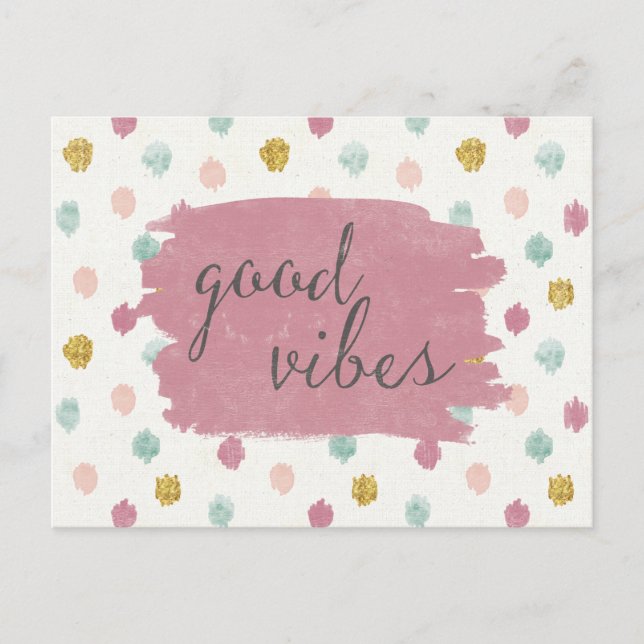 Mjuk bra Vibes för Deco dropp | Vykort (Framsida)