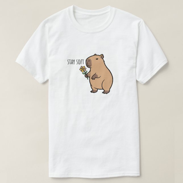 Mjuk Capybara-illustration djur  T Shirt (Design framsida)