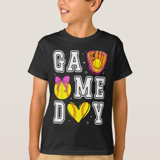 Mjuk Coquette-båge Mjuk Mamma Speldag Mjuk Mamma T Shirt (Framsida)