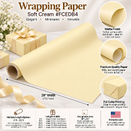Mjuk Crème Elegant Minimalistisk Presentpapper