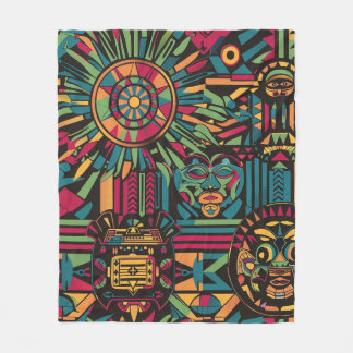 Mjuk cyan "Eclipsed Sol and Pyramids Design" Plus Fleecefilt