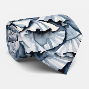 Mjuk Denimblå Akvarelldraperingar Slips
