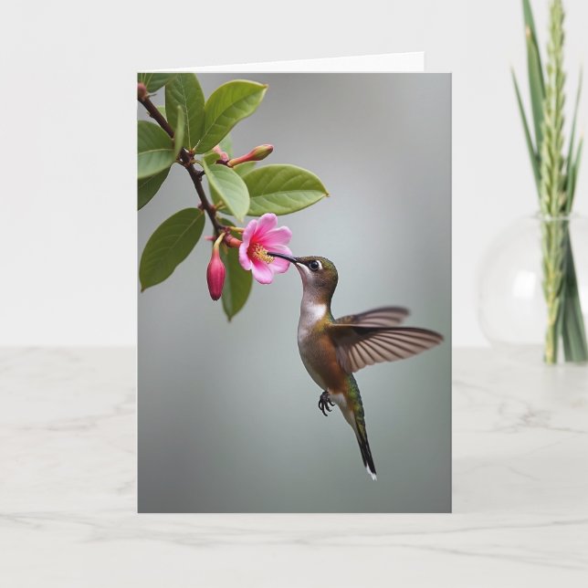 Mjuk Disigt Fågel Fotokort Kort (Framsida)